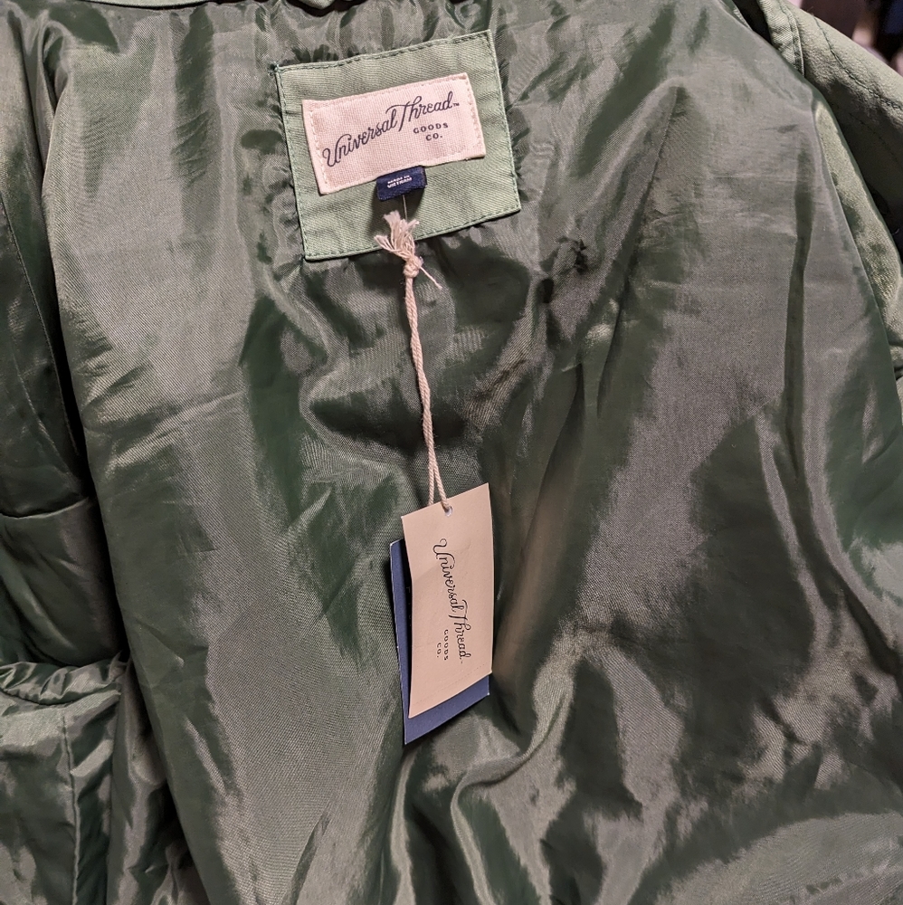 Universal Thread quilted cinch jacket, green Size Medium - Picture 8 of 9